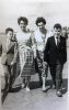 1957 Cecilie with her three children in Bournemouth 